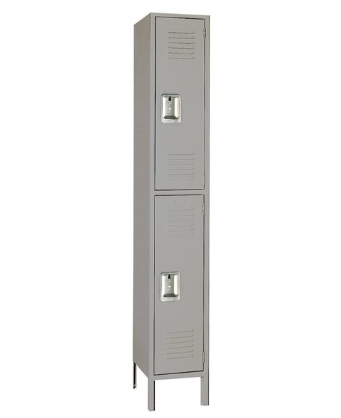 Double Tier Steel Lockers - H5222SU-GRAY