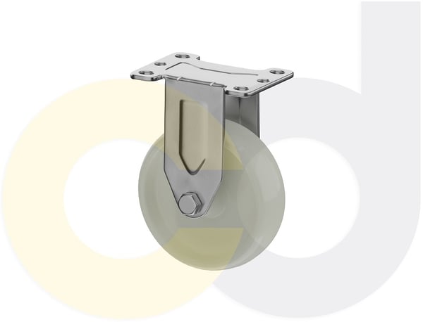 CasterDepot Top Plate Casters - White Nylon Wheel - Capacities Up To 350 Lbs. - HC016.A02