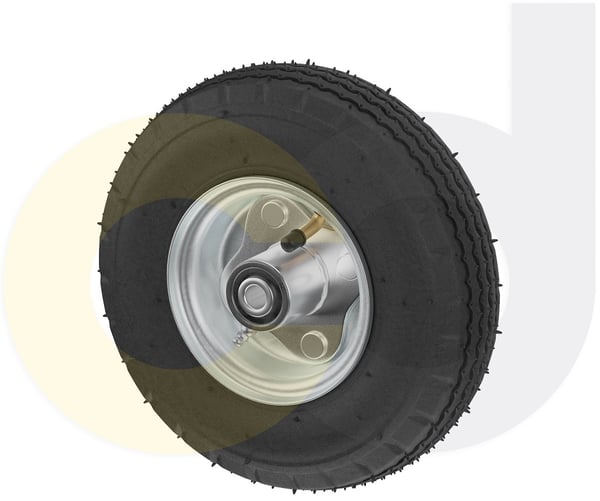 CasterDepot Top Plate Casters - Pneumatic Wheel - Capacities Up To 450 Lbs. - HW020.63C