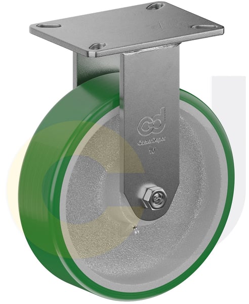 CasterDepot Top Plate Casters - Poly On Cast Iron Wheel - Capacities Up To 3500 Lbs. - HC000.6F0