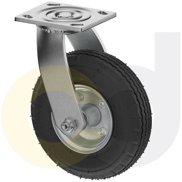 CasterDepot Top Plate Casters - Pneumatic Wheel - Capacities Up To 450 Lbs. - HC007.985