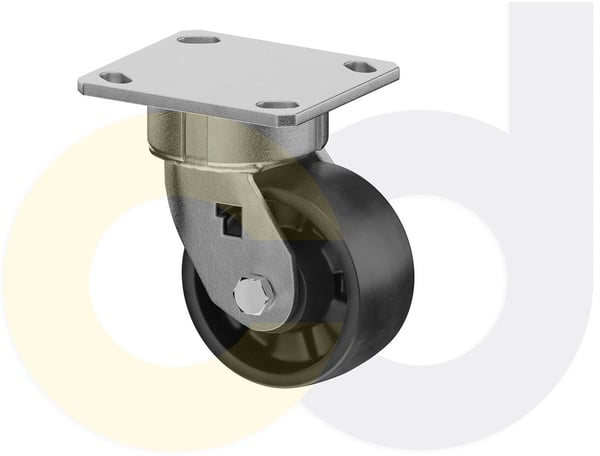 CasterDepot Ergonomic, Top Plate Casters - Glass-Filled Nylon Wheel- Cap. Up To 1400 Lbs. - HC020.092