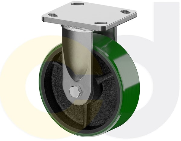 CasterDepot Ergonomic, Top Plate Casters - Poly On Cast Iron Wheel- Capacities Up To 1400 Lbs. - HC091.B87