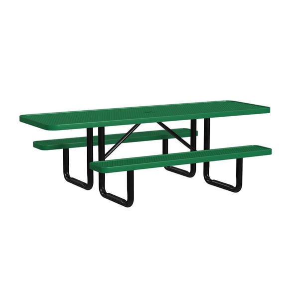 Expanded Metal Portable 8Ft Picnic Table - HT8XPP-ADA-GREEN