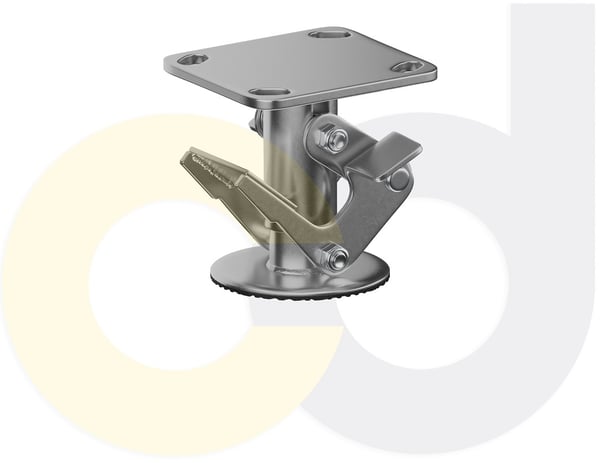 CasterDepot Floor Locks - Stainless Steel Pedal Style - HF001.228