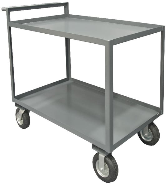2 Shelf Stock Carts With Raised Handles - HRSCR-3060-95