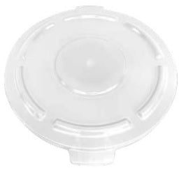 Crusader Round Trash Cans - Lids & Dolly - HCTC-L10-WHITE