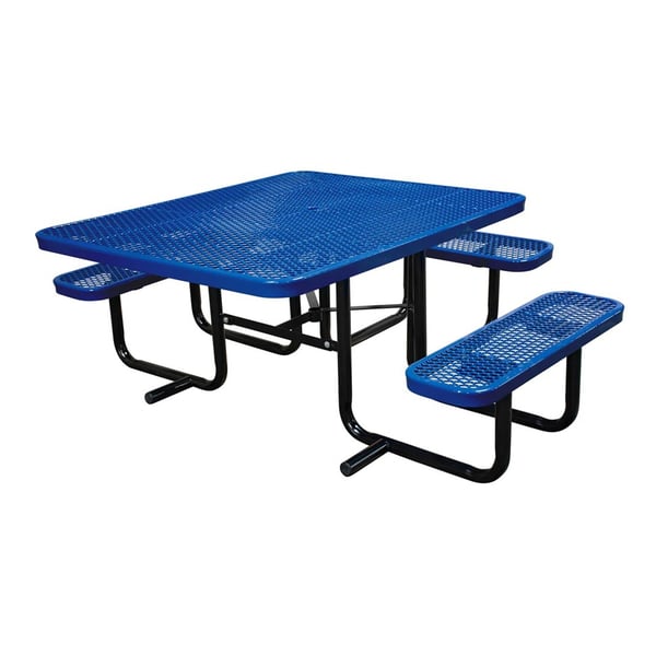 Expanded Metal Portable 46In Table - HT46SQP-ADA-NAVY