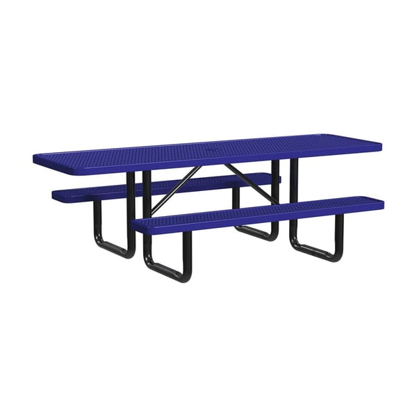 Expanded Metal Portable 8Ft Picnic Table - HT8XPP-ADA-NAVY