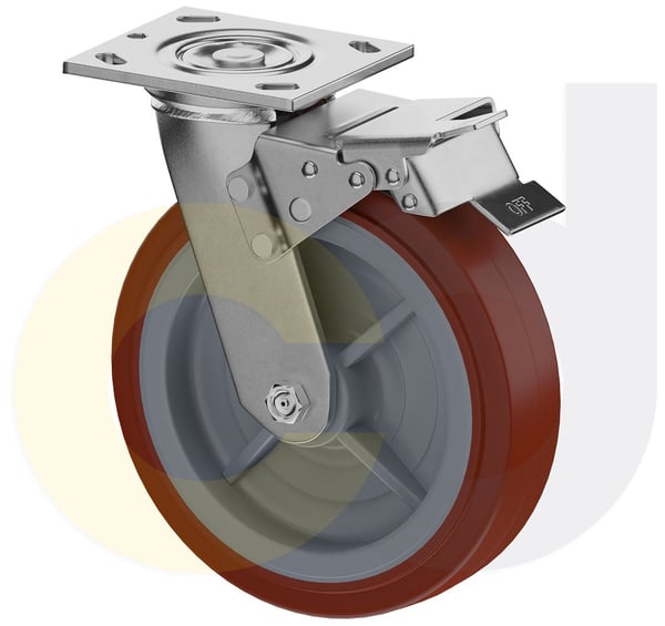 CasterDepot Top Plate Casters - Thermo-Urethane Wheel - Capacities Up To 800 Lbs. - HC004.A01