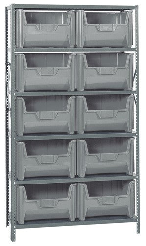 Shelving Units With Stackable Storage Bins - HQSBU-700-GY