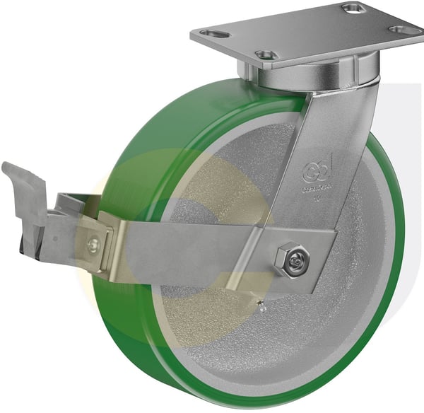 CasterDepot Top Plate Casters - Poly On Cast Iron Wheel - Capacities Up To 3000 Lbs. - HC092.458