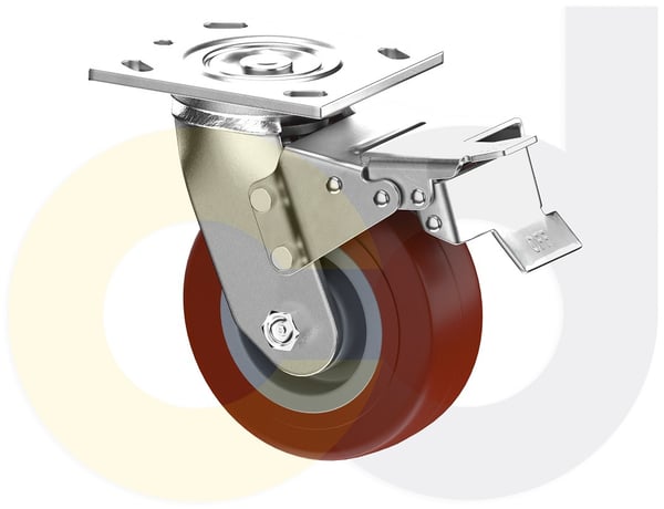 CasterDepot Top Plate Casters - Thermo-Urethane Wheel - Capacities Up To 800 Lbs. - HC014.B0A