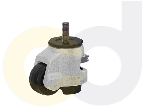 CasterDepot Leveling Casters - Nylon Wheel - Ratchet Adjustment - Capacities Up To 500 Kg. - HC015.6FE