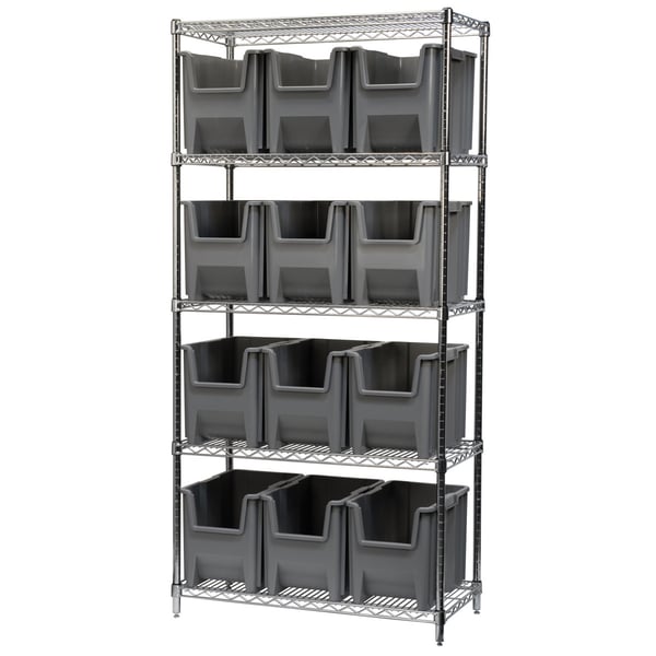 Stak-N-Store Wire Systems - HAWS183613014-GRY