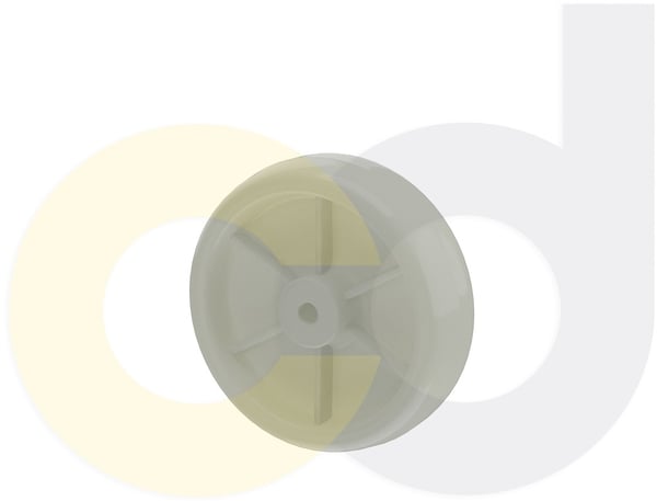 CasterDepot Top Plate Casters - White Nylon Wheel - Capacities Up To 350 Lbs. - HW003.838