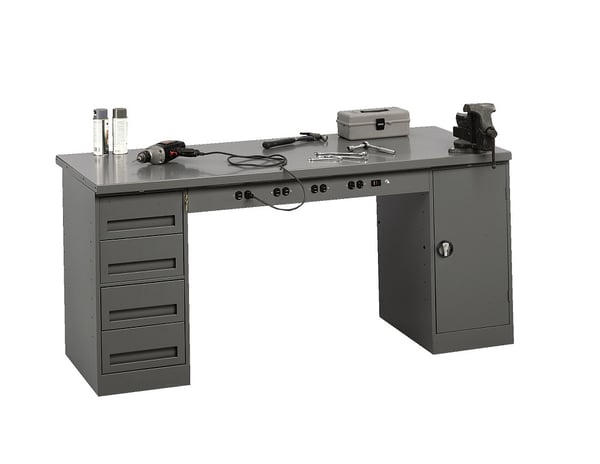 Electronic Workbenches With Modular Cabinets - HEMB-2-3072S