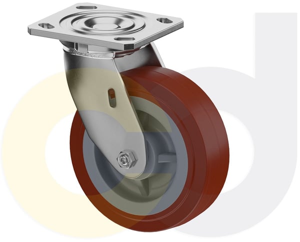 CasterDepot Top Plate Casters - Thermo-Urethane Wheel- Capacities Up To 800 Lbs. - HC016.82F