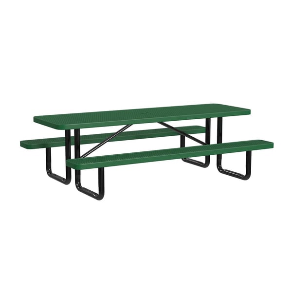 Expanded Metal Portable 8Ft Picnic Table - HT8XPP-GREEN