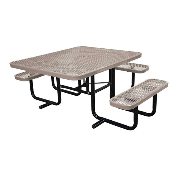 Expanded Metal Portable 46In Table - HT46SQP-ADA-BEIGE