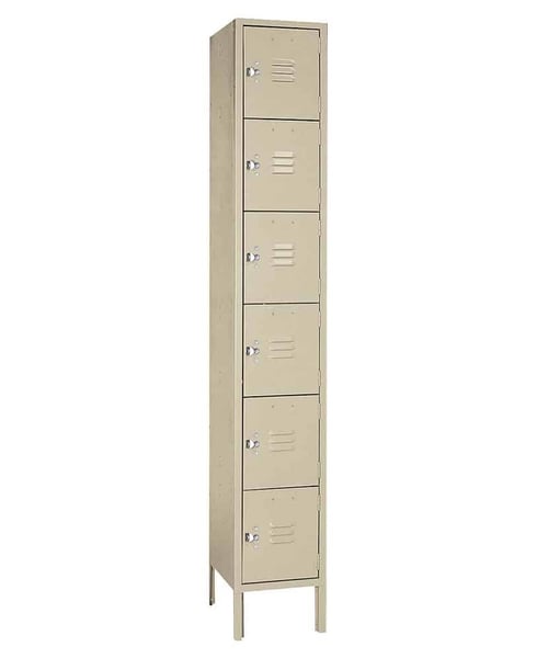 Six Tier Steel Lockers - H5362SU-PUTTY