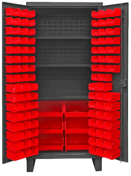 Heavy Duty Storage Cabinets With Hook-On Bins - HHDC36-102-3S1795