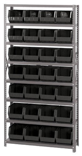 Giant Open Hopper Bin Storage System - HQSBU-239-BK
