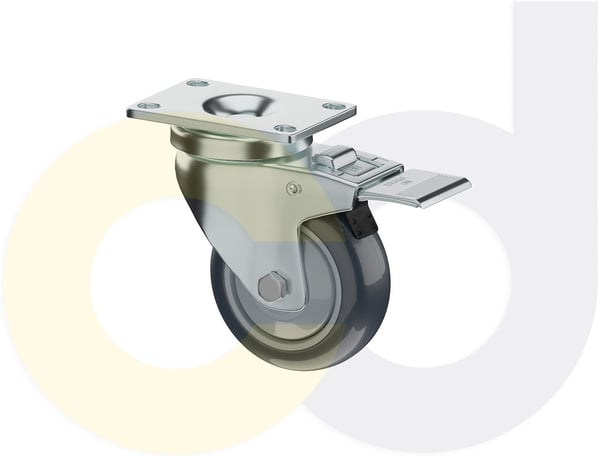 CasterDepot Top Plate Casters - Thermo-Urethane Wheel - Capacities Up To 350 Lbs. - HC015.BE1