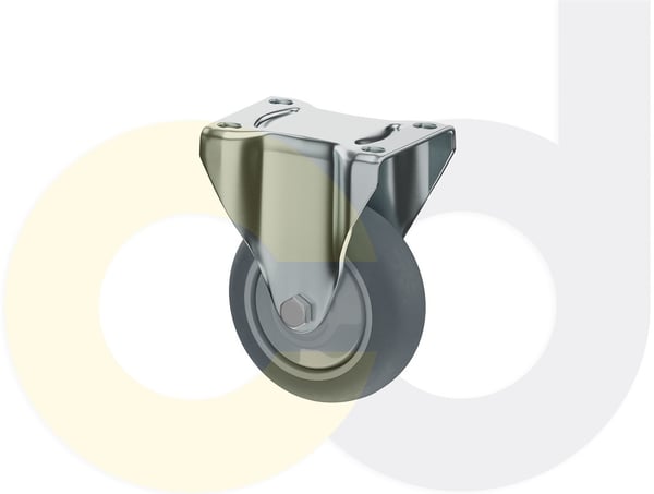 CasterDepot Top Plate Casters - Thermo-Rubber Wheel - Capacities Up To 325 Lbs. - HC015.A90