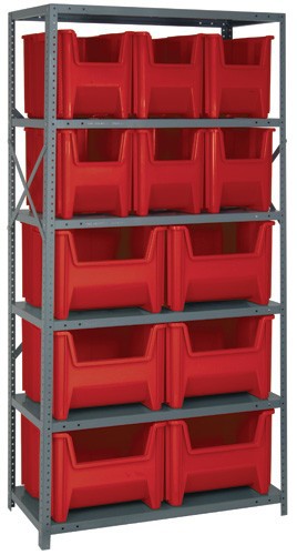 Shelving Units With Stackable Storage Bins - HQSBU-600800-R