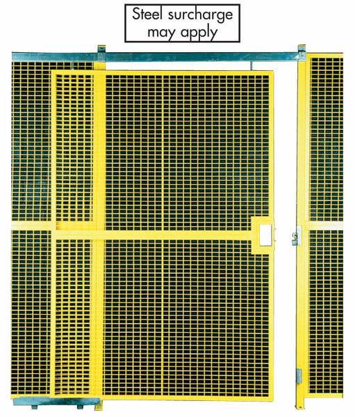 High Security Wire Partition System: Full Height Single Slide Doors - H391281
