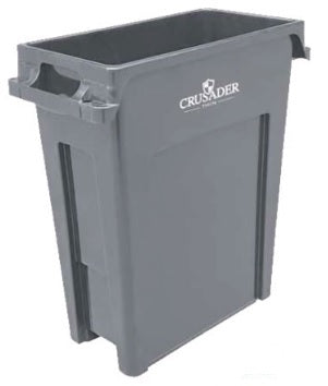 Crusader Thin Trash Cans - HCTH-16-GRAY