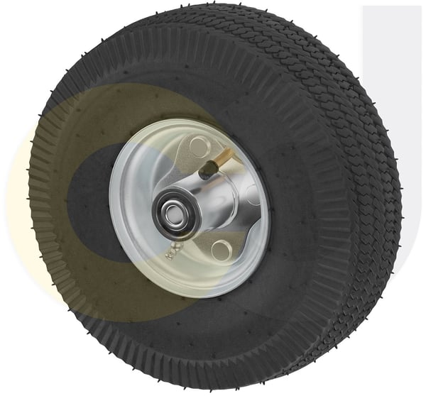 CasterDepot Top Plate Casters - Pneumatic Wheel - Capacities Up To 450 Lbs. - HW020.63E