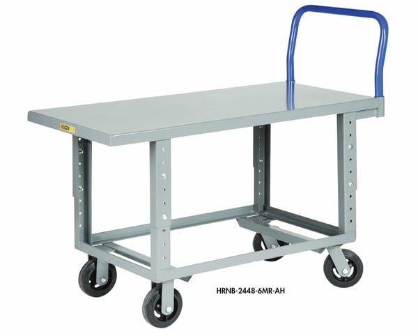 Ergonomic Work-Height Platform Trucks - HRNL-2448-6MR-AH-FL