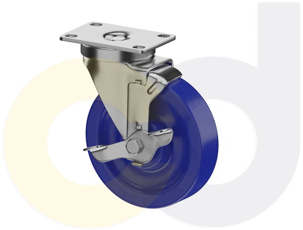 CasterDepot Top Plate Casters - Solid Urethane Wheel - Capacities Up To 350 Lbs. - HC016.A0F