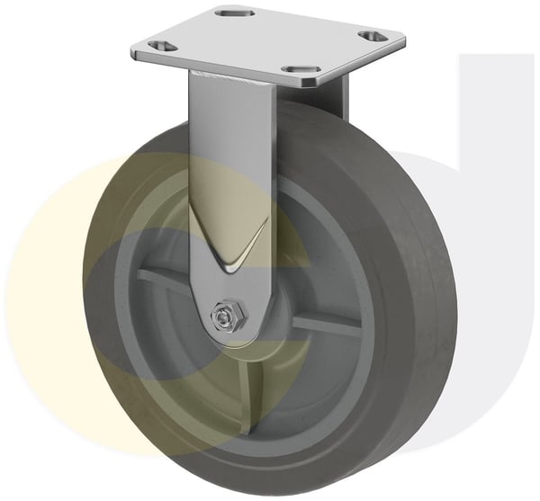 CasterDepot Top Plate Casters - Thermo-Rubber Wheel - Capacities Up To 600 Lbs. - HC091.F09