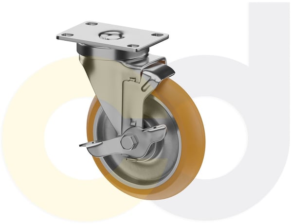 CasterDepot Top Plate Casters - Poly On Aluminum Wheel - Capacities Up To 350 Lbs. - HC092.608