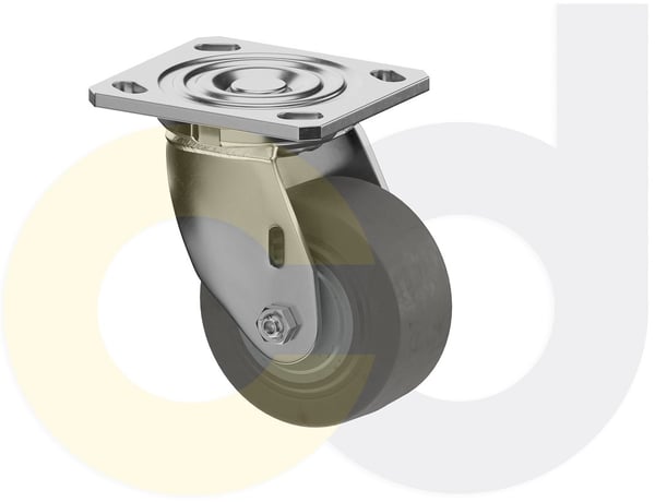 CasterDepot Top Plate Casters - Thermo-Rubber Wheel - Capacities Up To 600 Lbs. - HC091.E35