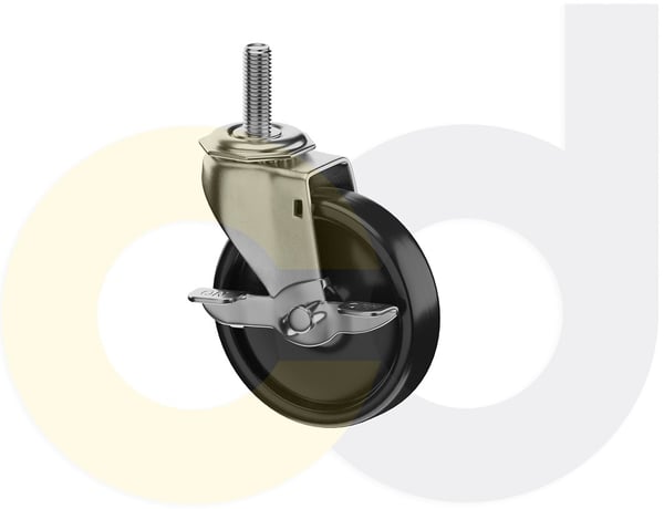 CasterDepot Threaded Stem Casters - Polyolefin Wheel - Capacities Up To 120 Lbs. - HC014.69D