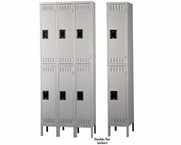 Tennsco Durable Steel Lockers - Double-Tier - HDTK-121536-3-SA