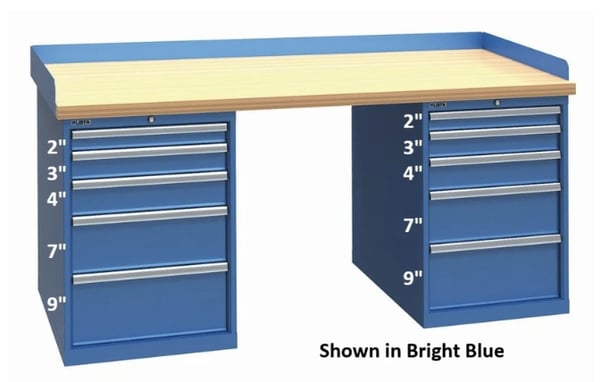 LISTA XPRESS Industrial Workbenches - HXSWB142-72BT-CB