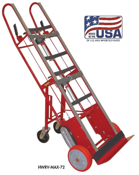Heavy Duty Auto Rewind Ratchet Appliance Truck With Swivel Casters - HWRV-MAX-78