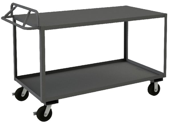 Rolling Stock Cart With Ergonomic Handle - HRSCE-3060-2-3.6K-TLD-95