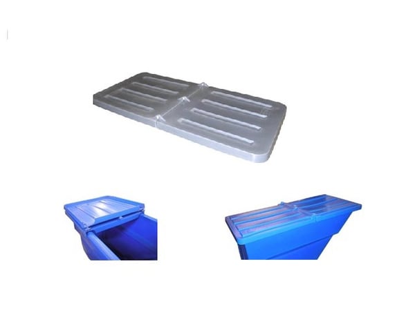 Hinged Lids For Nestable Tilt Trucks & Self-Dumping Hoppers - H2.2 LID-BE