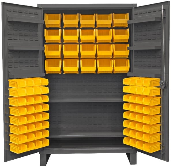 Heavy Duty Storage Cabinets With Hook-On Bins - HHDC48-84-2S6D95