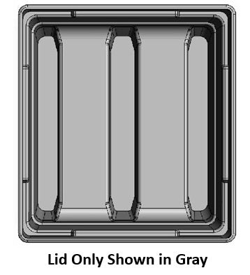 Caster Bins - HF233LID-RED