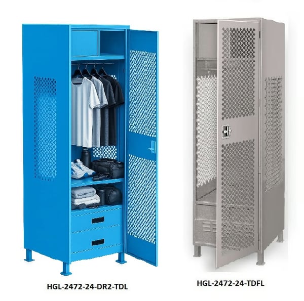 All Welded Heavy Duty Gear Lockers - HGL-2472-24-DR2-TD