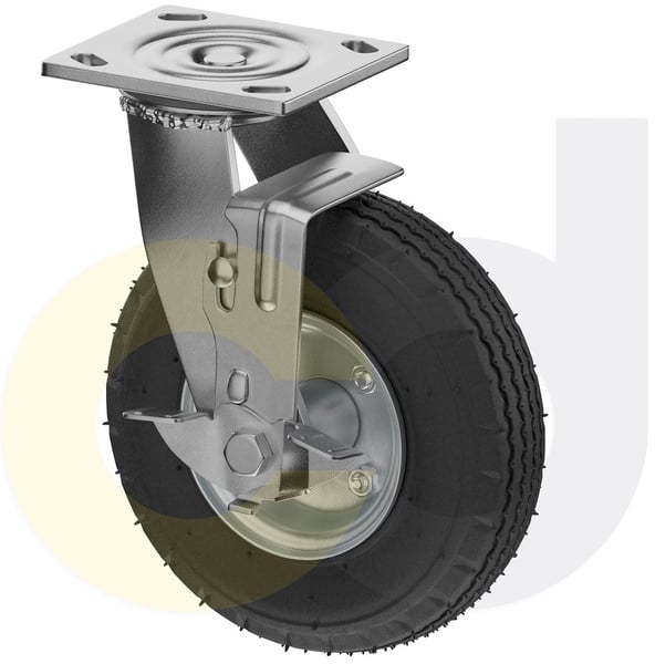 CasterDepot Top Plate Casters - Pneumatic Wheel - Capacities Up To 450 Lbs. - HC008.856