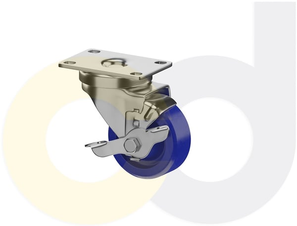 CasterDepot Top Plate Casters - Solid Urethane Wheel - Capacities Up To 350 Lbs. - HC016.A0D