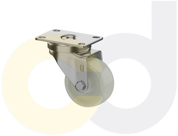 CasterDepot Top Plate Casters - White Nylon Wheel - Capacities Up To 350 Lbs. - HC016.9FA